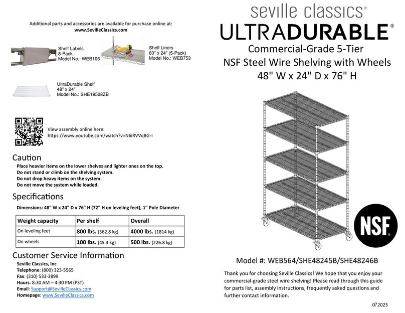 Seville Classics ULTRADURABLE WEB564 User manual Seville Classics ULTRADURABLE WEB564 User manual