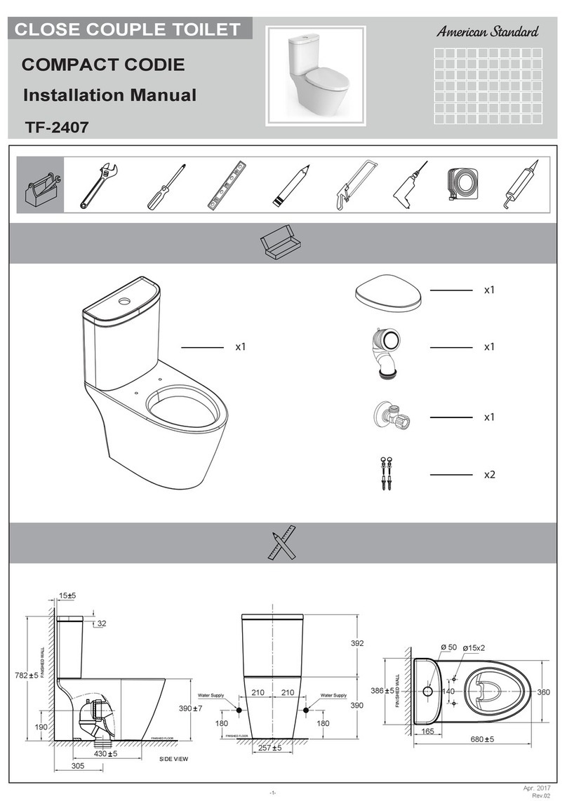 American Standard COMPACT CODIE TF-2407 User manual