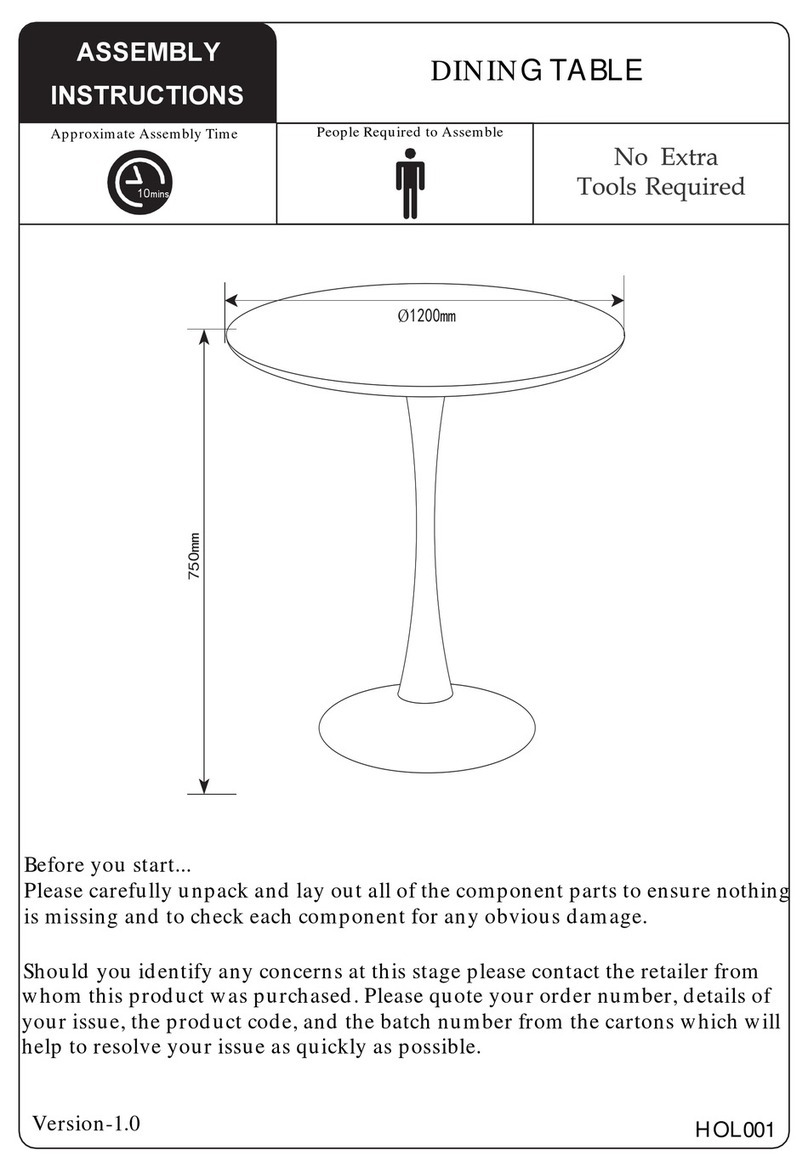 Julian Bowen Limited HOL001 Assembly instructions