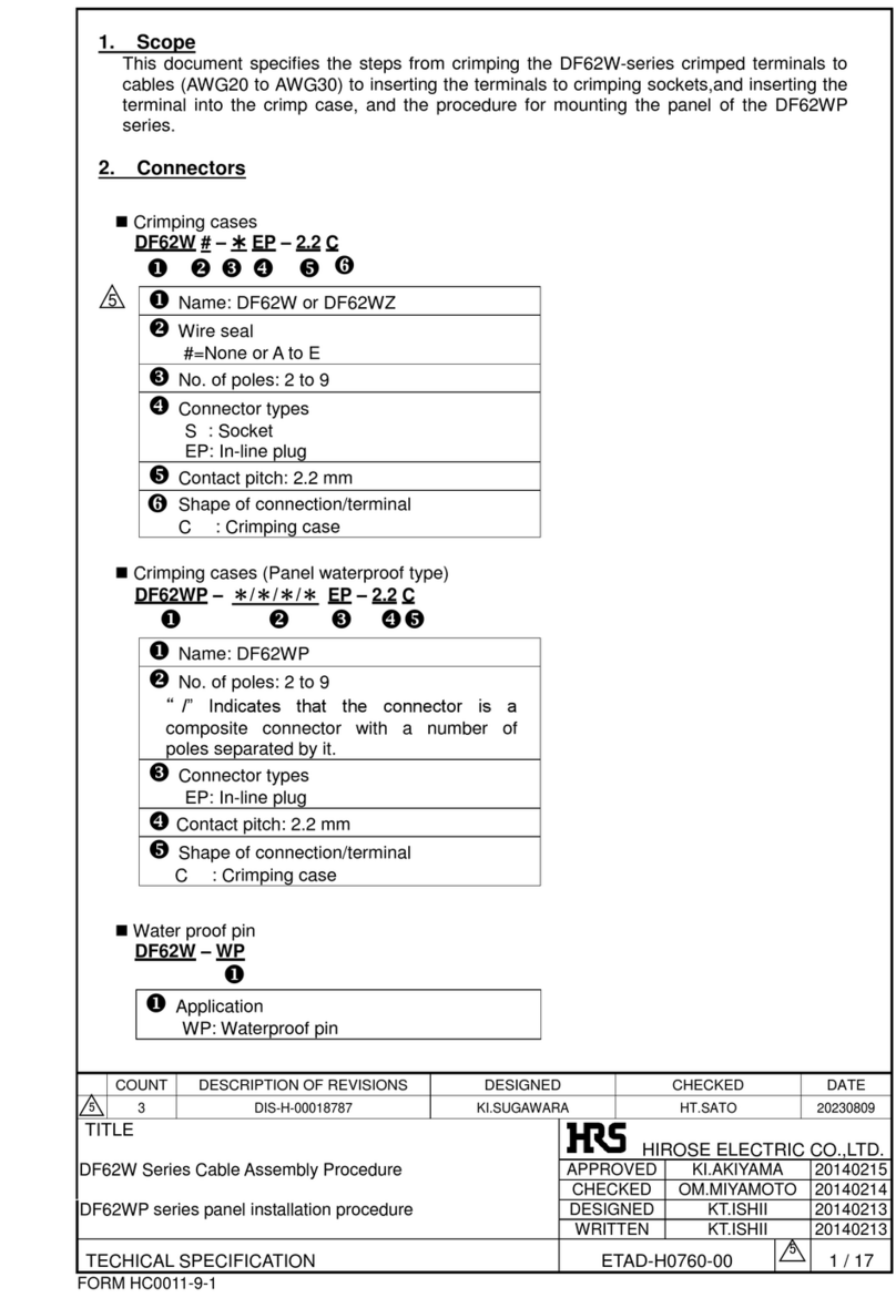HRS DF62W EP 2.2C Series manual
