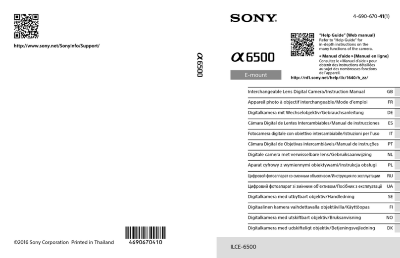 Sony A6500 User manual