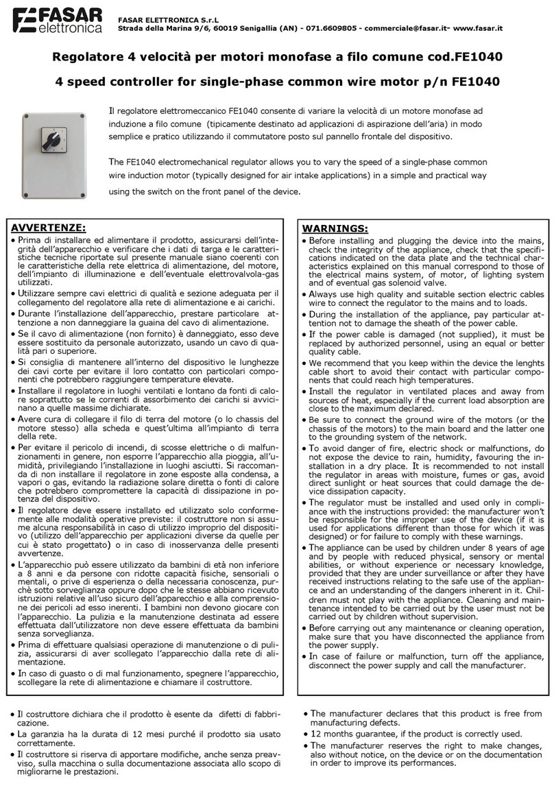 FASAR ELETTRONICA FE1040 User manual