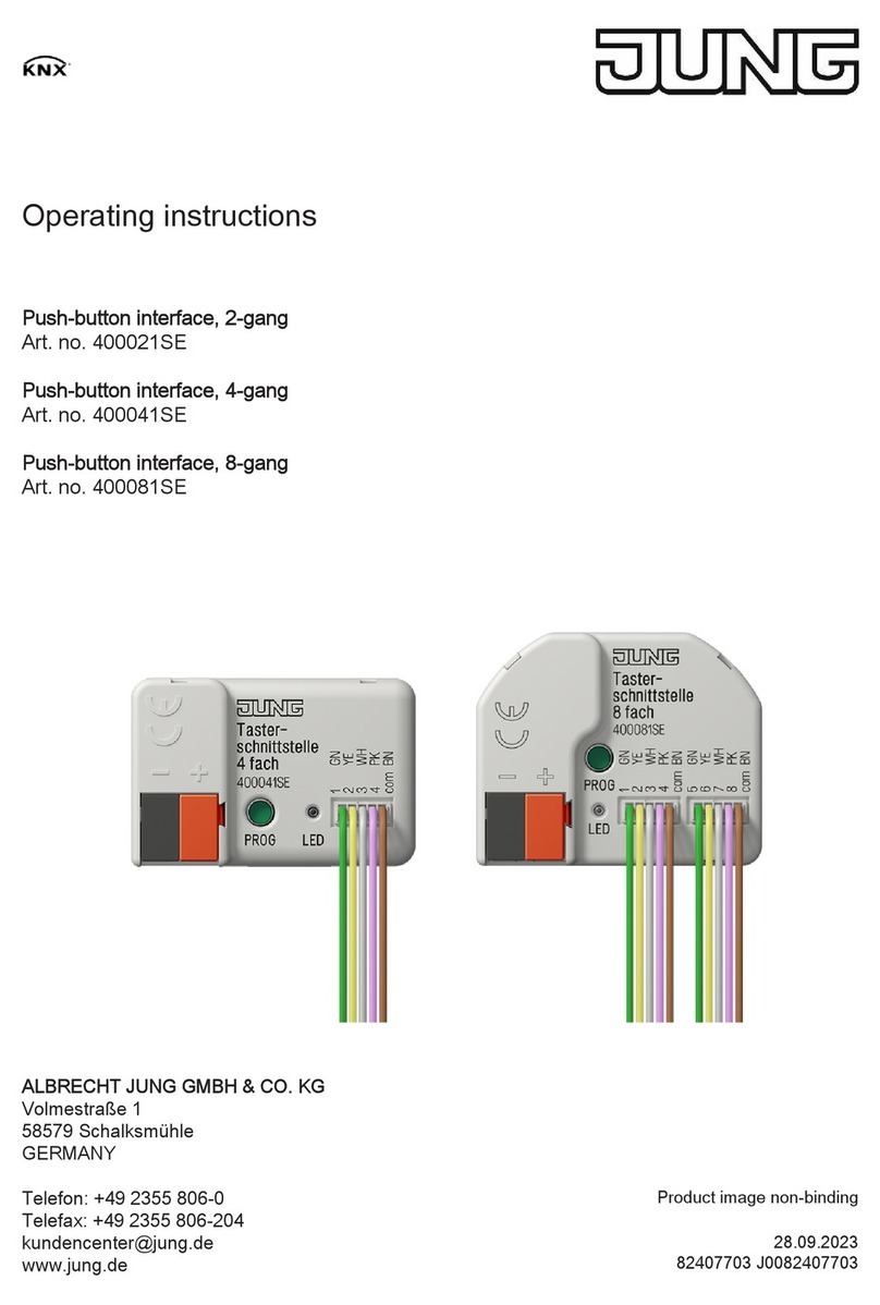 Jung 400021SE operating instructions