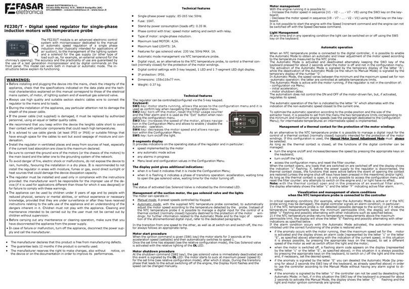 FASAR ELETTRONICA FE230/T manual