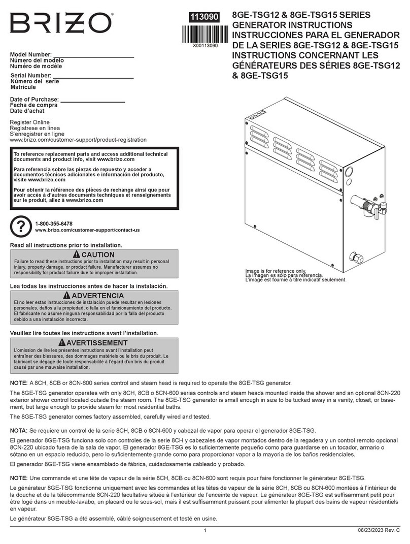 Brizo 8GE-TSG12 Series instructions