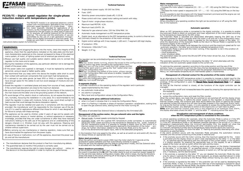 FASAR ELETTRONICA FE230/TI User manual