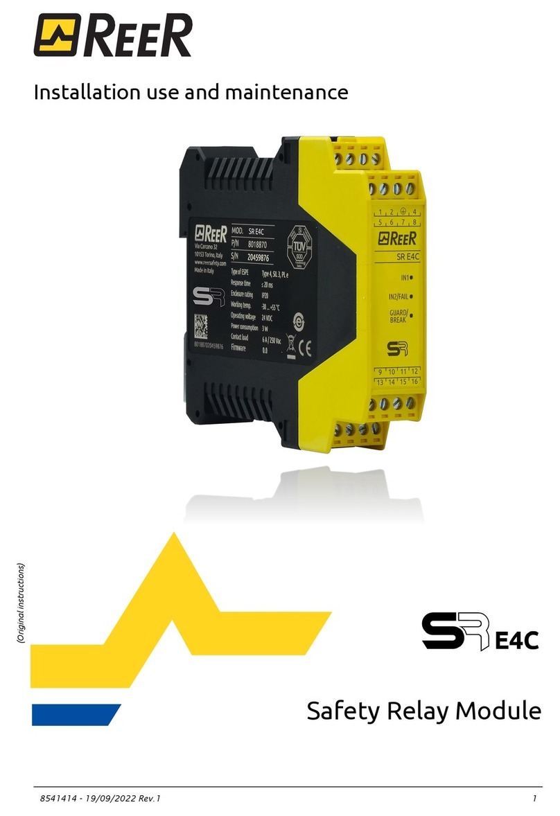 Reer SR E4C Installation, use and maintenance