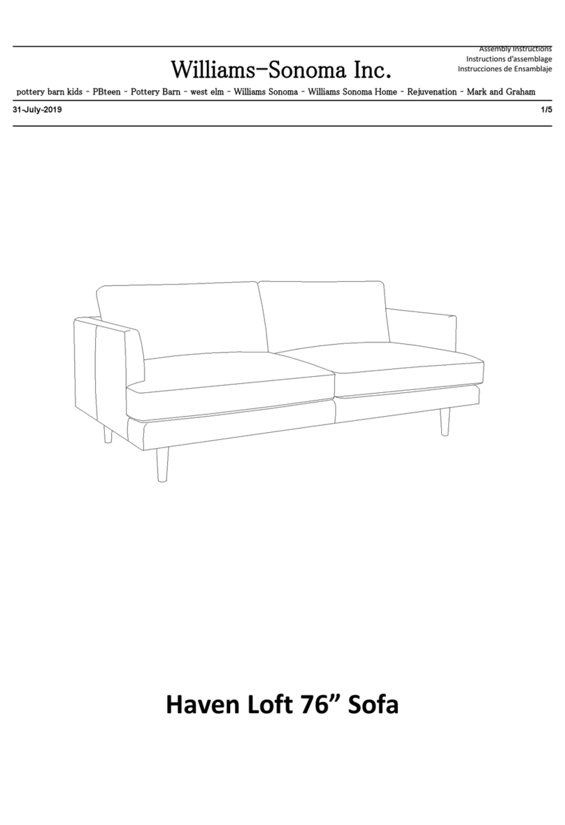 Williams-Sonoma Haven Loft 76 Sofa Assembly instructions