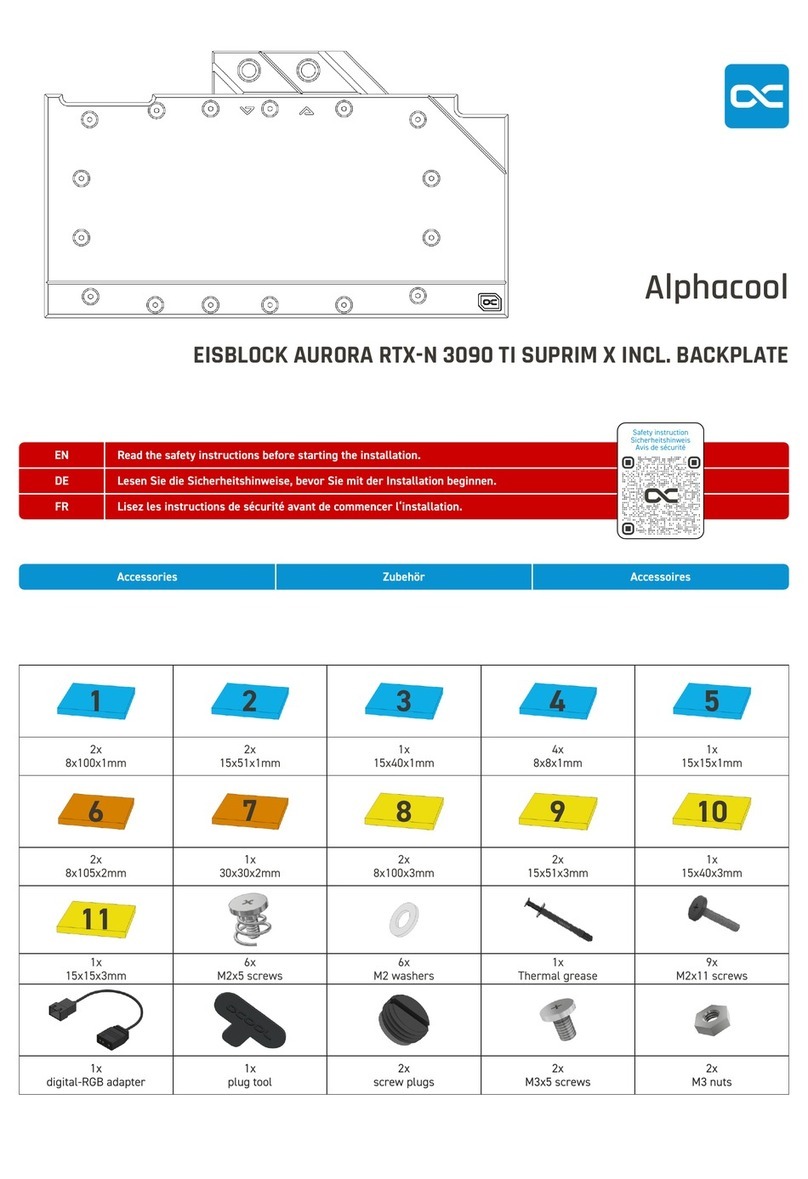 Alphacool EISBLOCK AURORA RTX-N 3090 TI SUPRIM X INCL.... User manual
