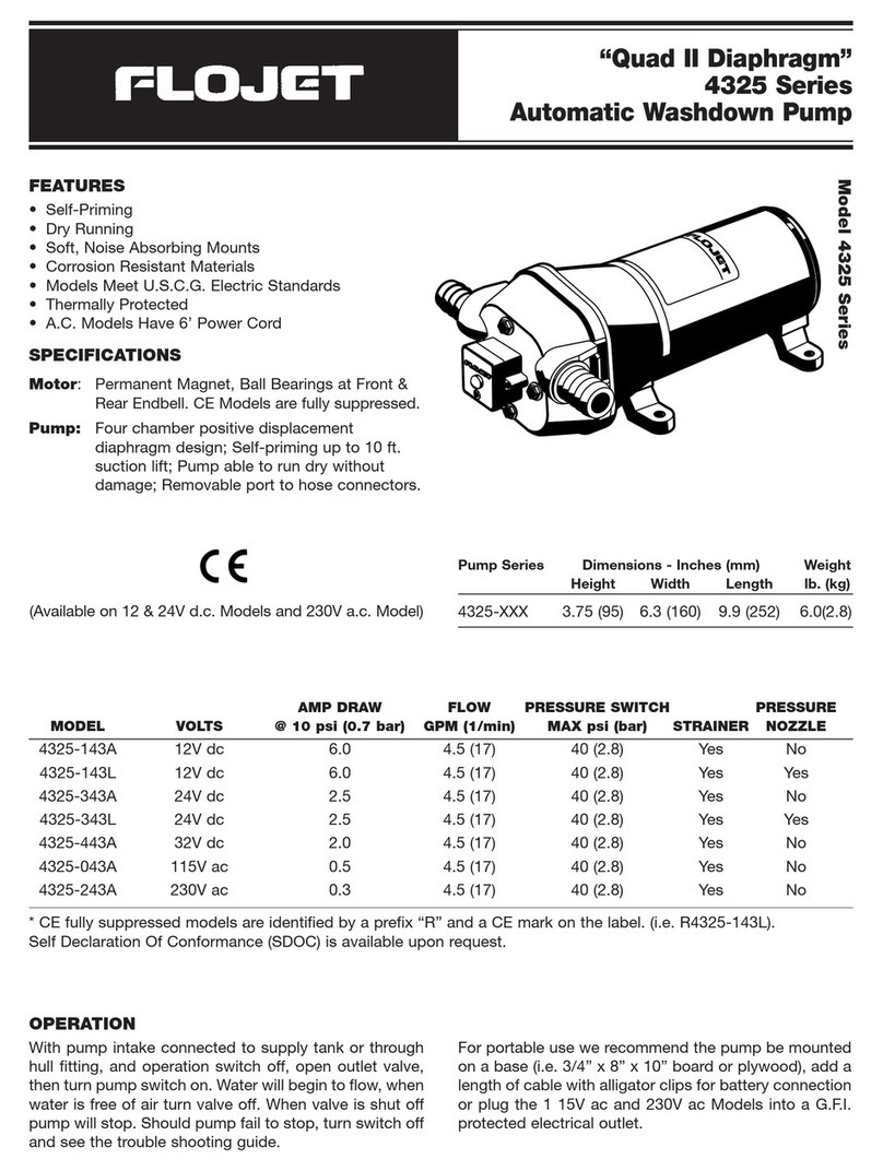 FLOJET 4325 Series manual