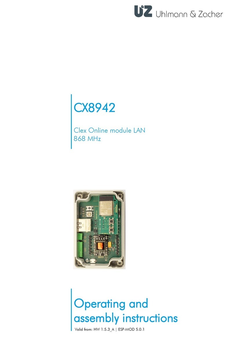 uhlmann & zacher CX8942 Operating and assembly instruction