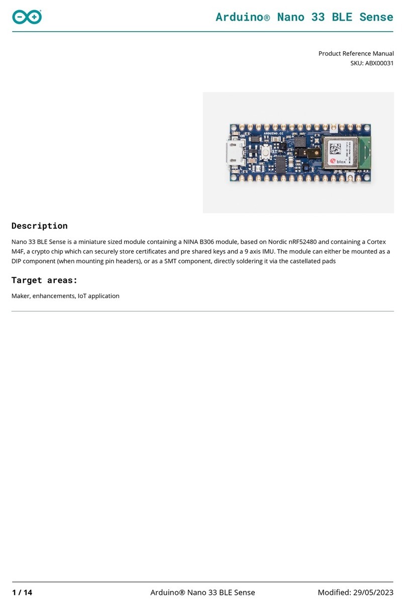 Arduino ABX00031 Product reference manual
