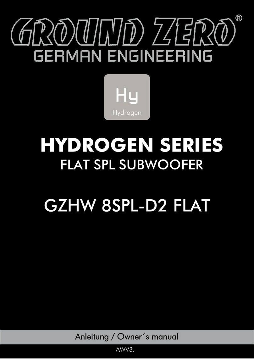 Ground Zero HYDROGEN SERIES User manual