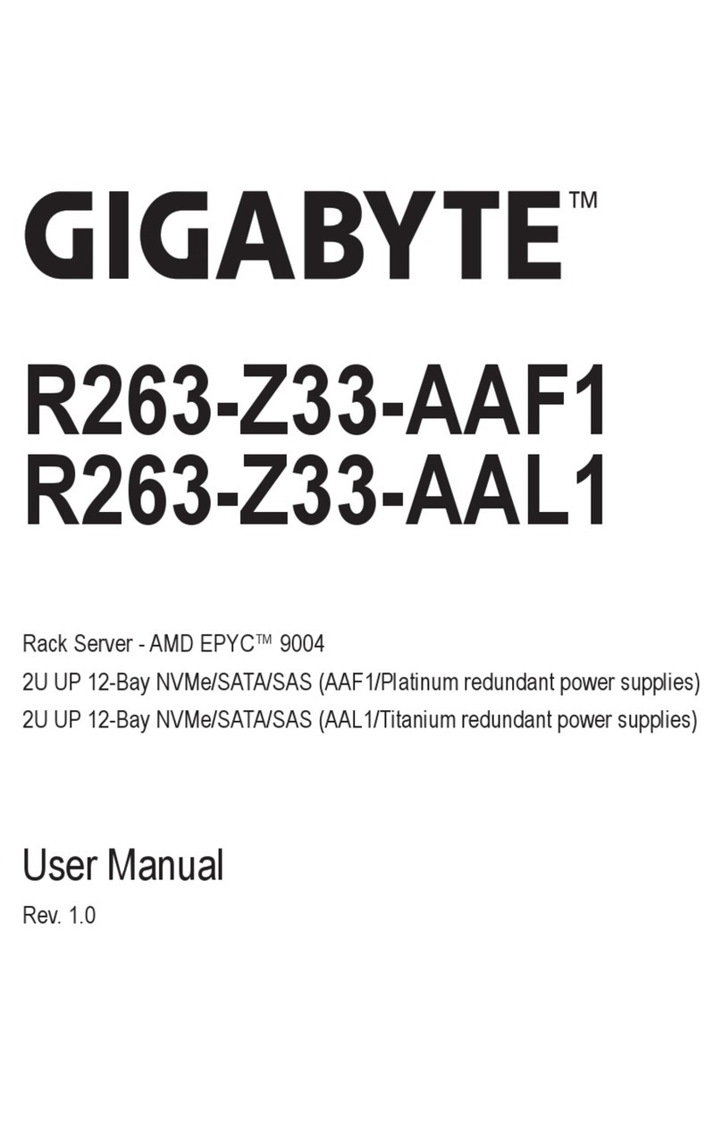 Gigabyte R263-Z33-AAF1 User manual