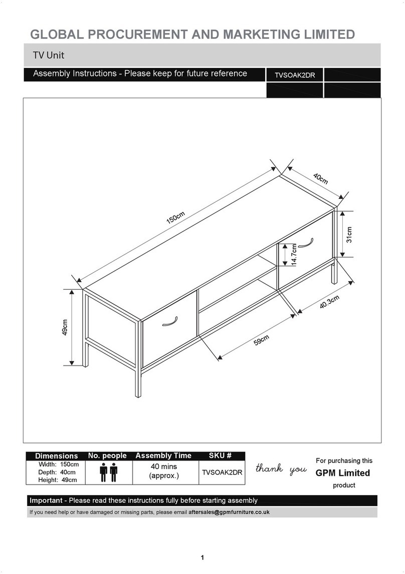 GPM TVSOAK2DR Assembly instructions