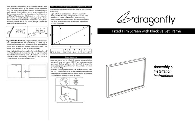 Dragonfly Acoustiweave DF-SL-160-MW Assembly/installation instructions