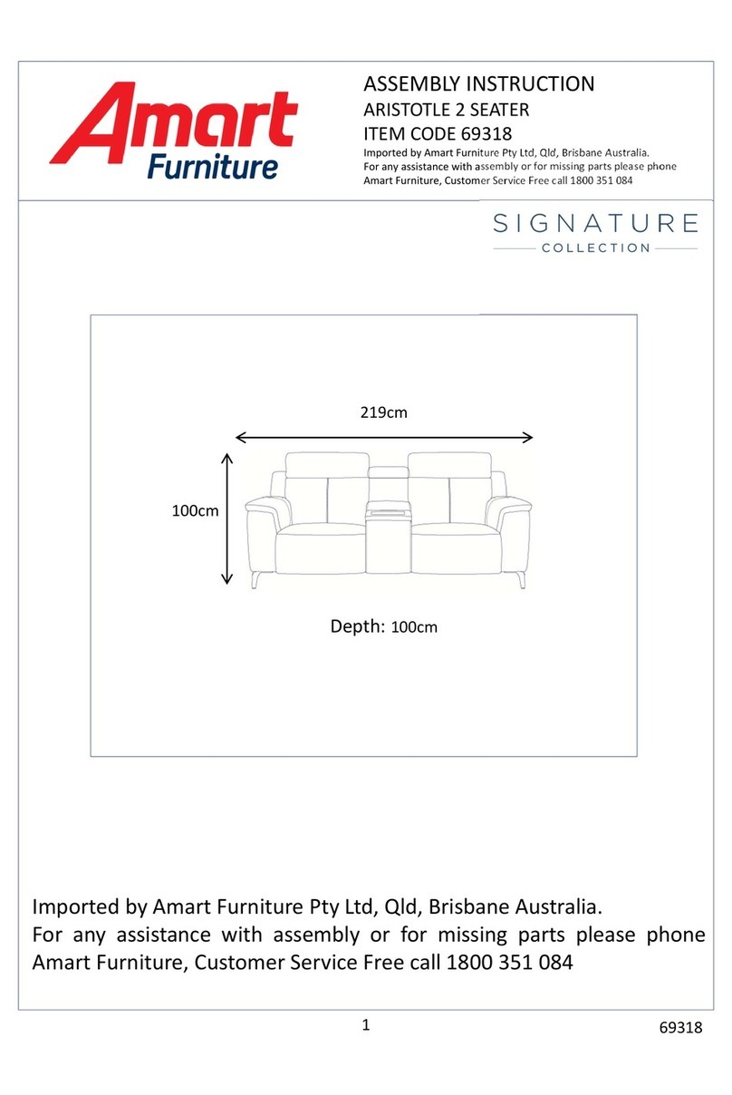 Amart Furniture SIGNATURE ARISTOTLE 69318 Assembly instruction