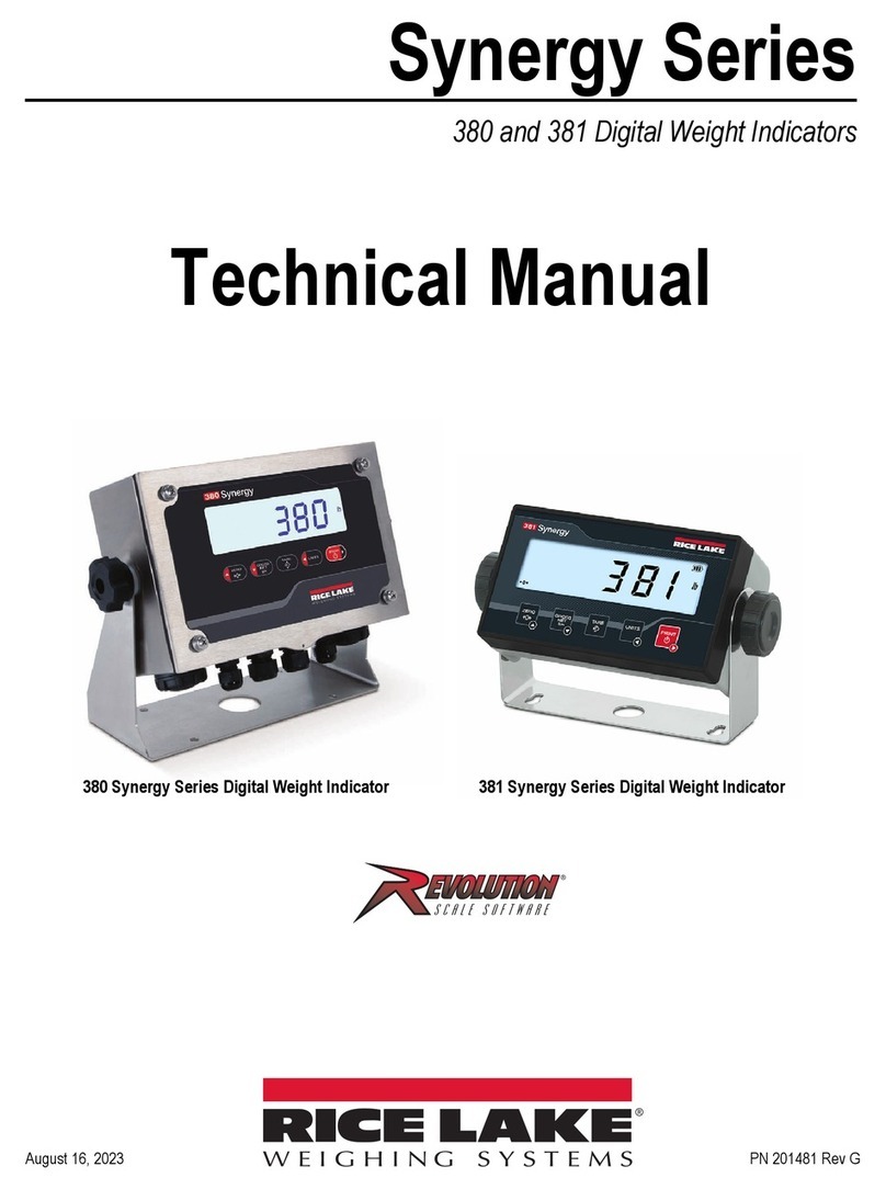 Rice Lake Revolution Synergy Series User manual