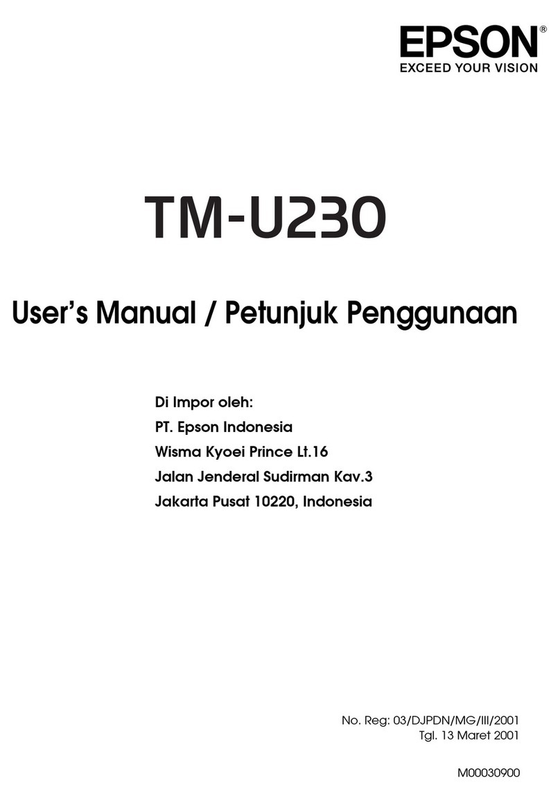Epson U230 - TM Two-color Dot-matrix Printer User manual