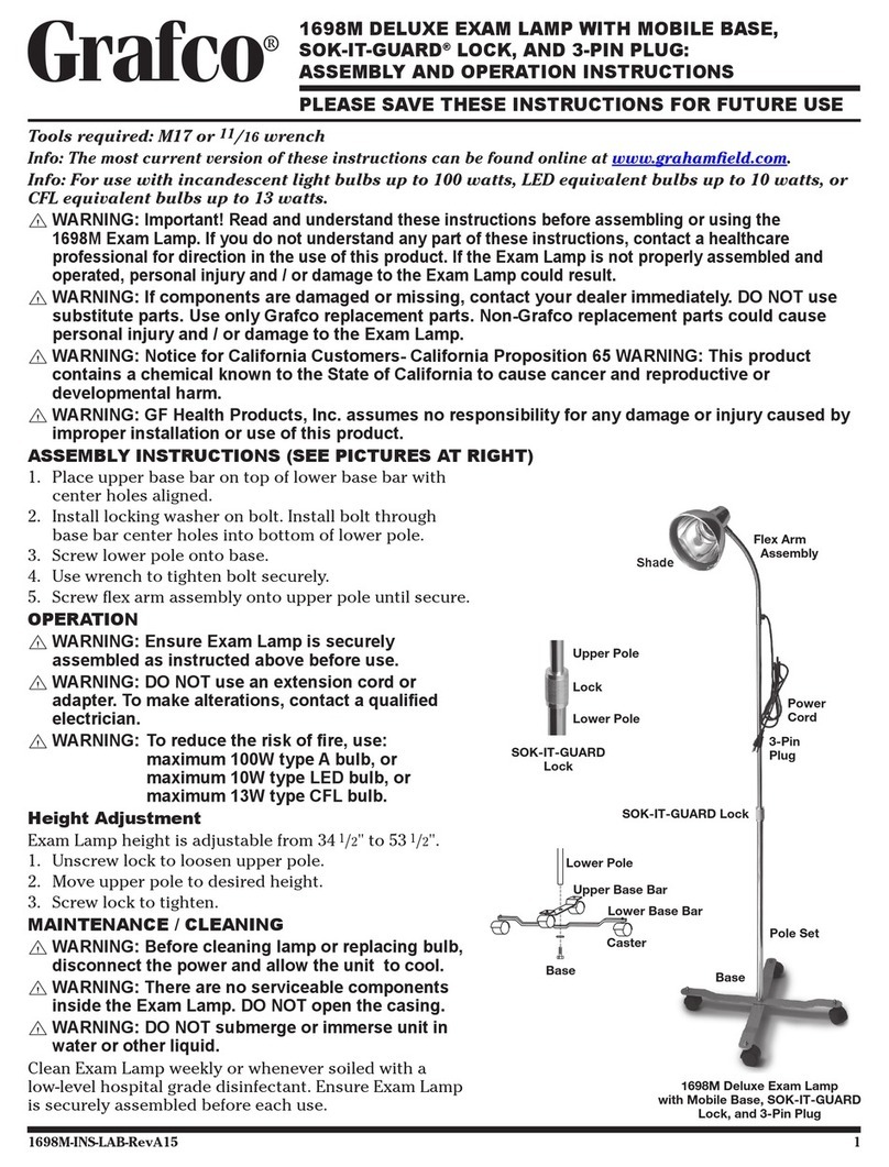 Graham Field Grafco 1698M Assembly and operation instructions