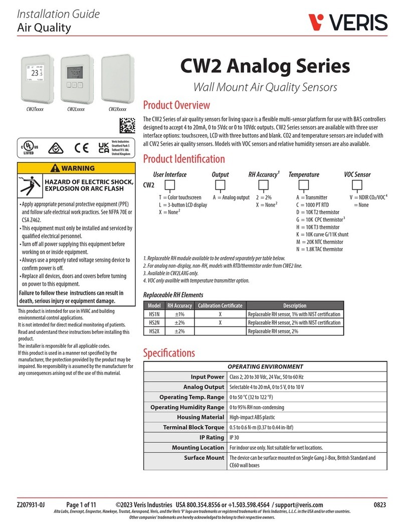 Veris CW2L installation guide Veris CW2L installation guide