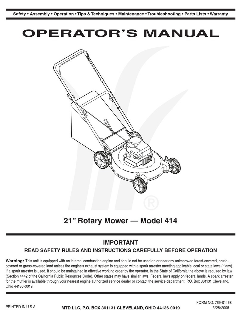 MTD 414 Series User manual