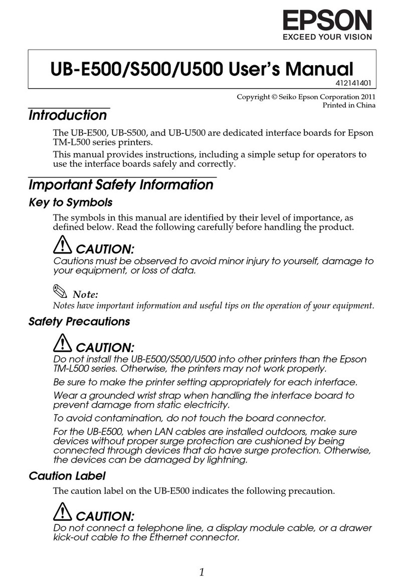 Epson UB-E500 User manual