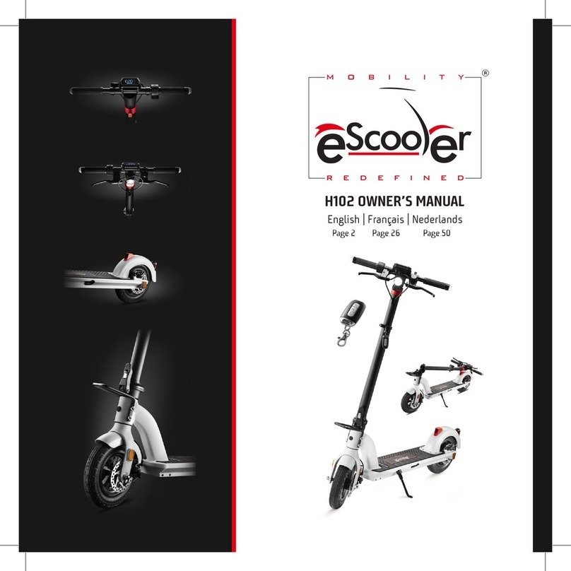 Escooter H102 owner's manual