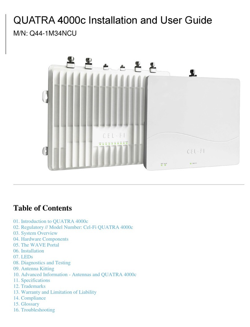 CEL-FI QUATRA 4000c Installation and user guide