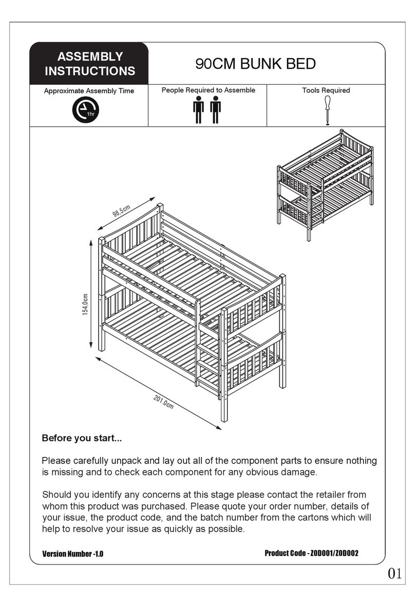 Julian Bowen Limited ZOD001 Assembly instructions