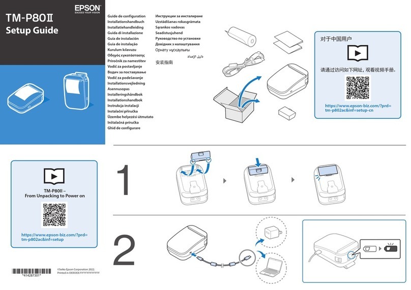 Epson Mobilink TM-P80II User manual