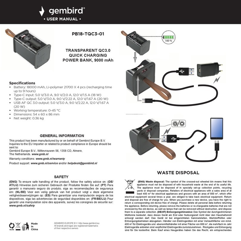 Gembird PB18-TQC3-01 user manual