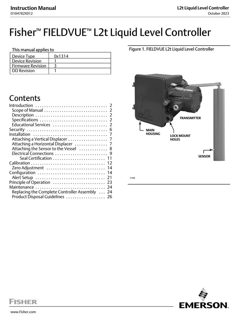 Emerson Fisher FIELDVUE L2t User manual Emerson Fisher FIELDVUE L2t User manual