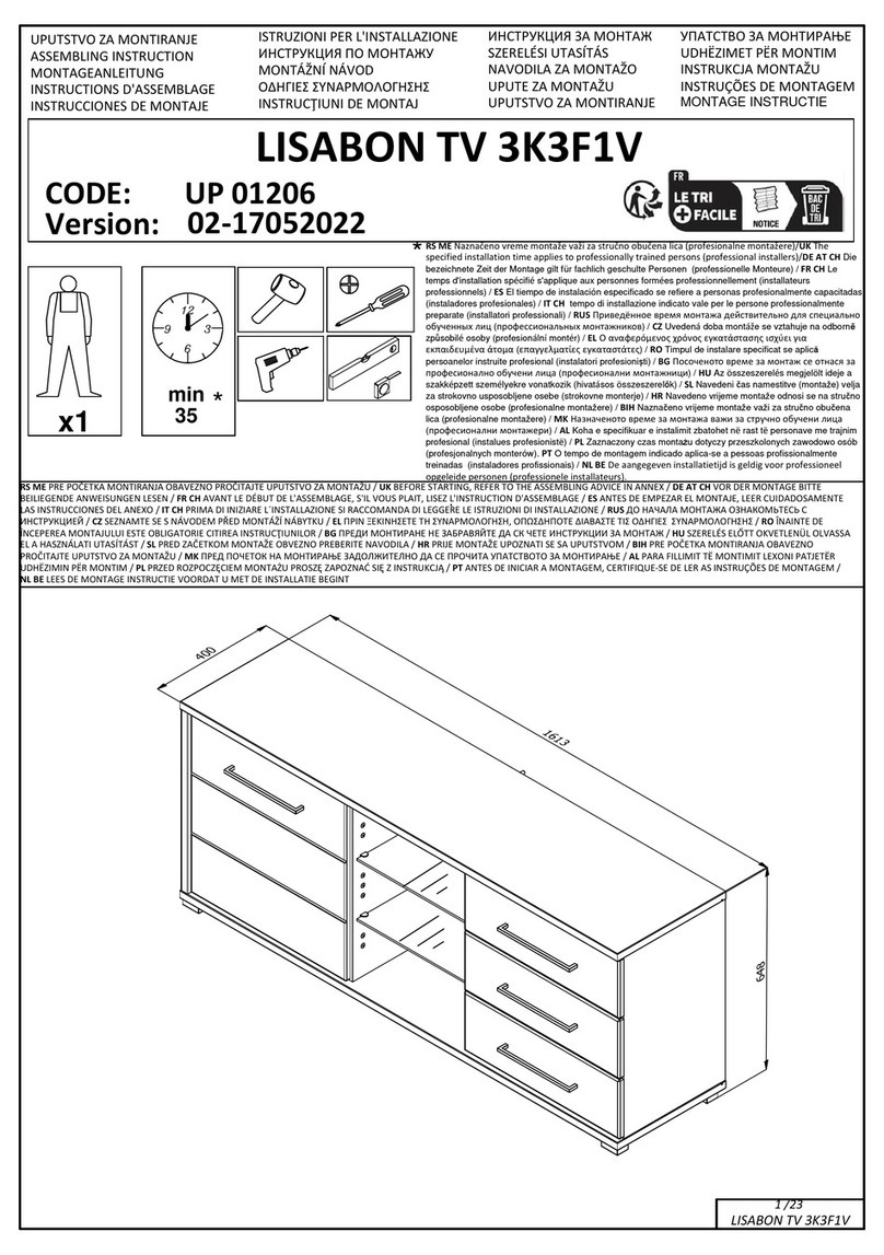 Dedeman LISABON TV 3K3F1V Assembling Instruction Dedeman LISABON TV 3K3F1V Assembling Instruction