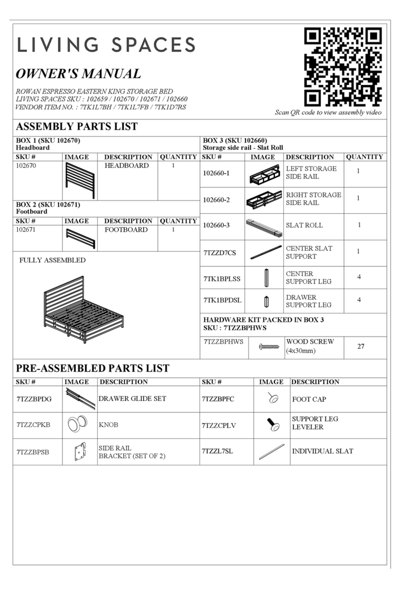 Living Spaces ROWAN 102659 User manual