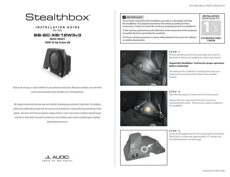 JL Audio Stealthbox SB-SC-XB/12W3v3 installation guide