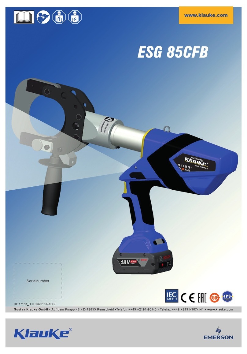 Emerson Klauke ESG 85CFB User manual
