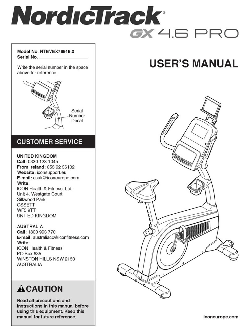 NordicTrack GX 4.6 PRO user manual