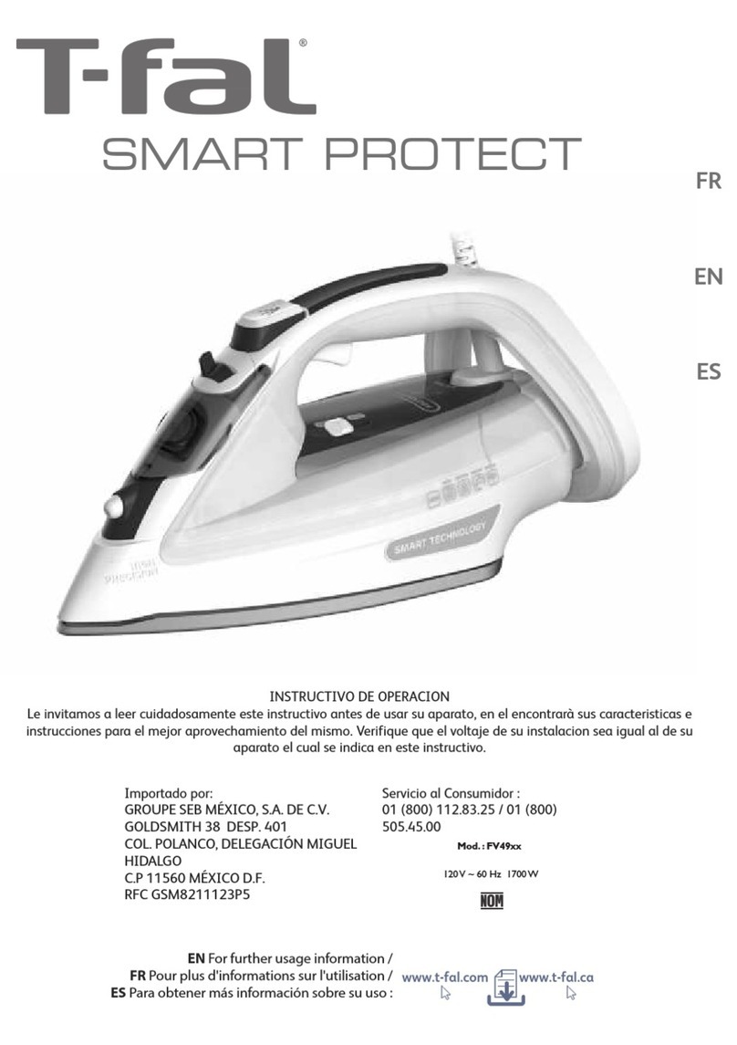 T-Fal SMART PROTECT FV49 Series User manual