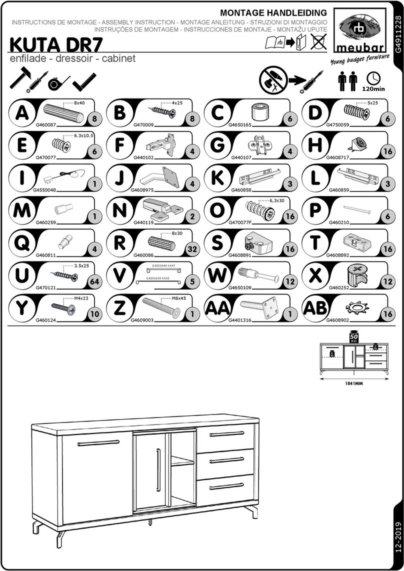 meubar KUTA DR7 Assembly instruction