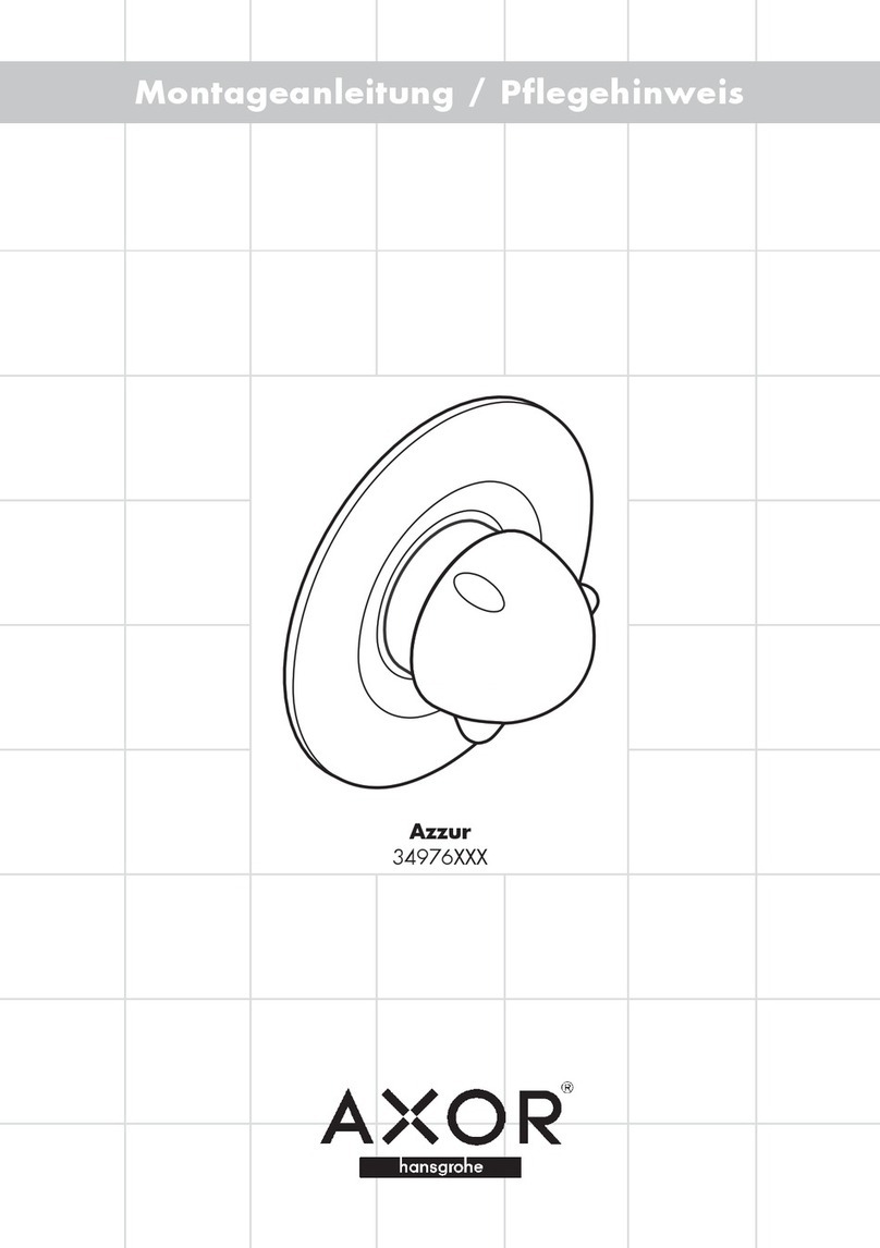 Hans Grohe Axor Azzur 34976 Series User manual Hans Grohe Axor Azzur 34976 Series User manual