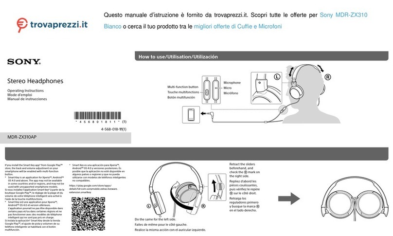 Sony MDR-ZX310AP operating instructions