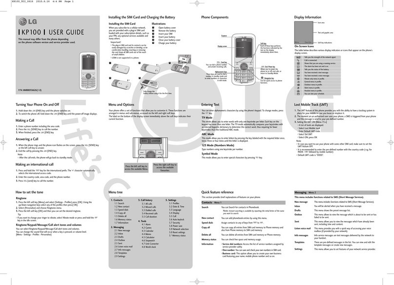 LG KP100 User manual