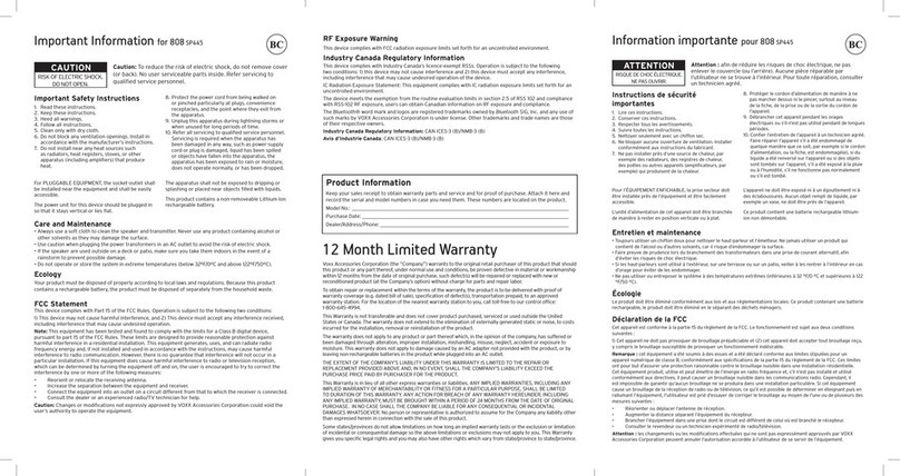 808audio SP445 Operating manual 808audio SP445 Operating manual