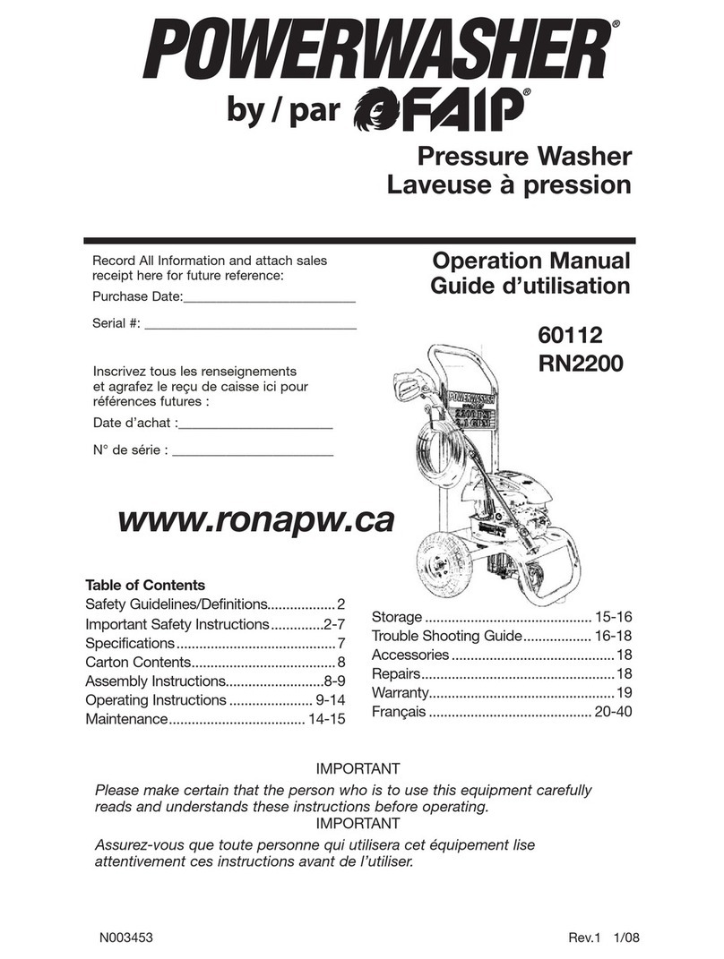 FAIP PowerWasher RN2200 Operation manual
