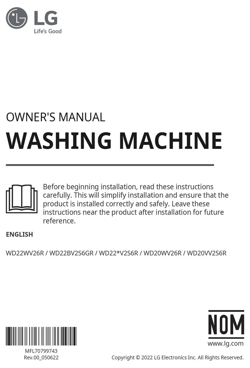 LG WD22 V2S6R Series owner's manual