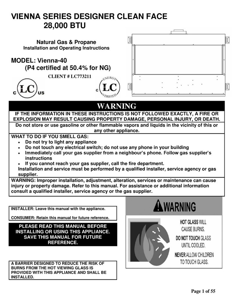 Sierra Flame Vienna Series User manual Sierra Flame Vienna Series User manual