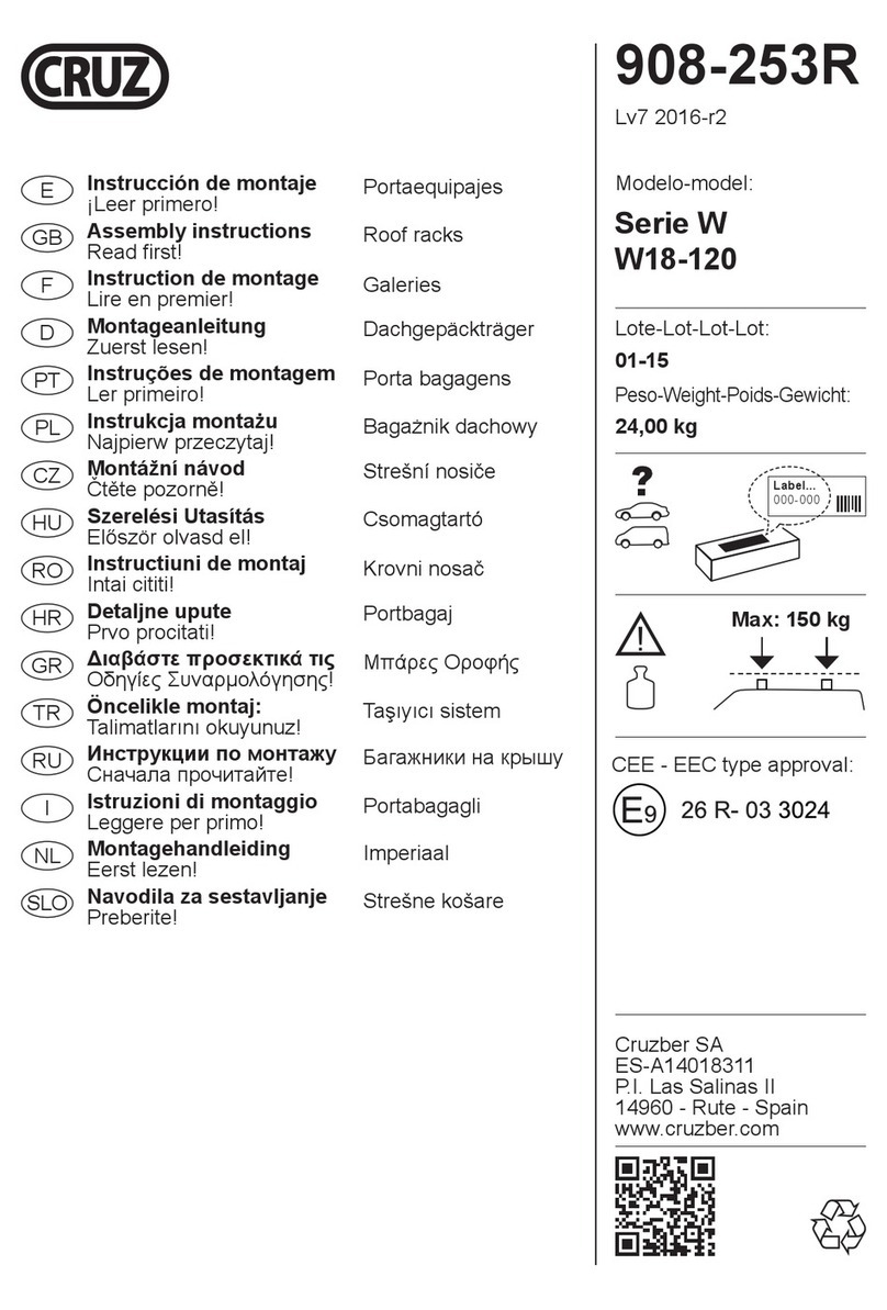 Cruz Series W W18-120 Assembly instructions