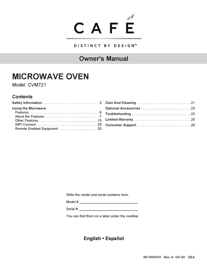 Cafe CVM721M2N8S5 owner's manual