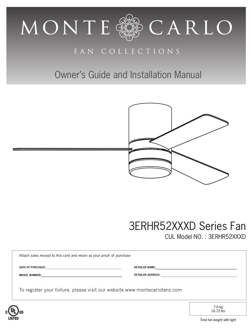 Monte Carlo Fan Company 3ERHR52 D Series Instruction manual Monte Carlo Fan Company 3ERHR52 D Series Instruction manual